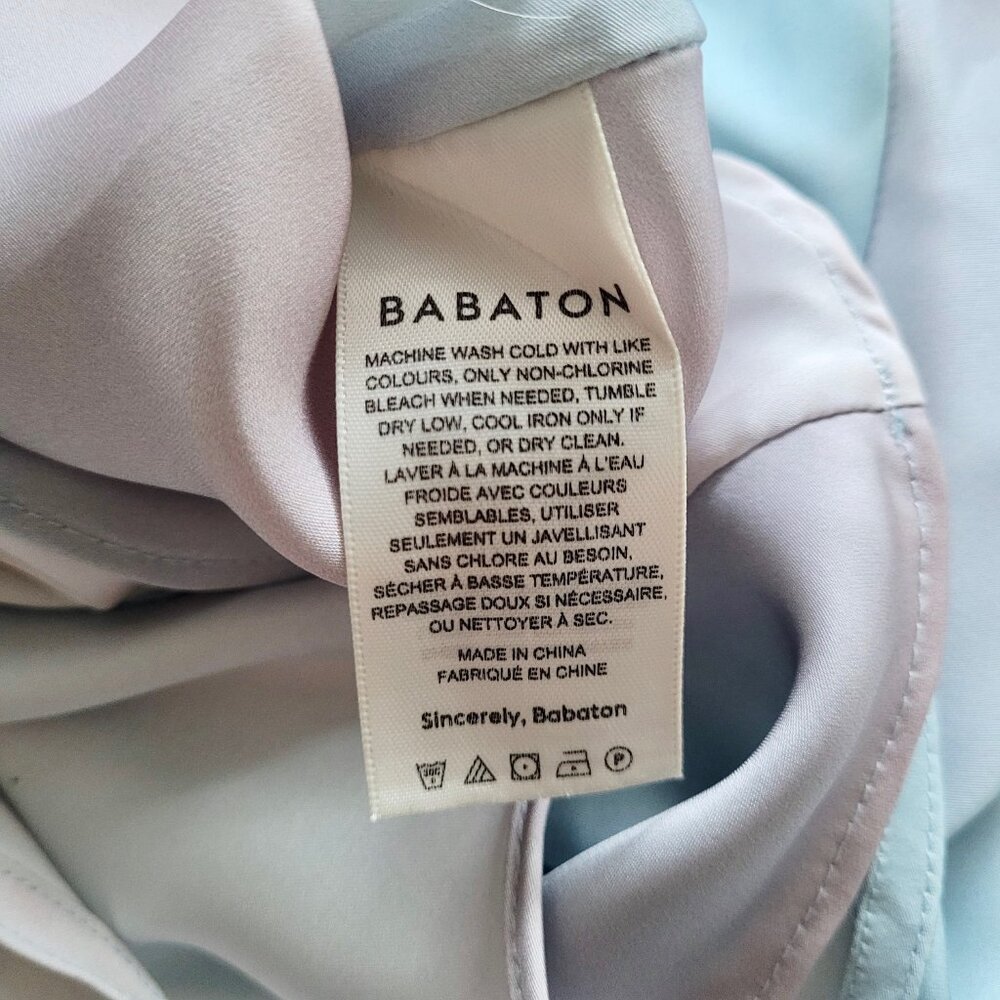 Aritzia Babaton Cowlneck Camisole in Blurry Flows Blue Sz XS - Picture 8 of 9